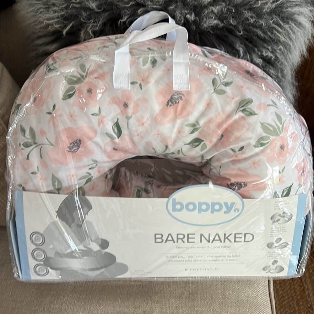 Meredith Boppy® Bare Naked Nursing Pillow Cover and pillow with original package